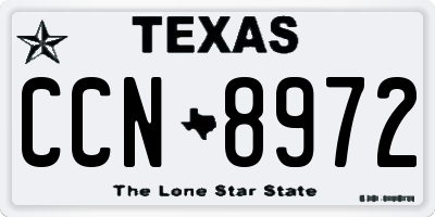 TX license plate CCN8972