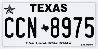 TX license plate CCN8975