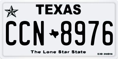 TX license plate CCN8976