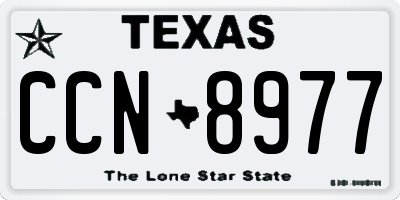 TX license plate CCN8977