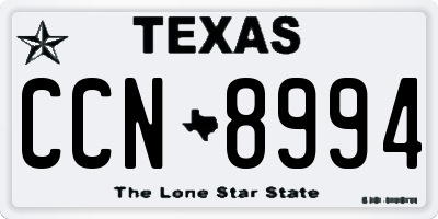 TX license plate CCN8994