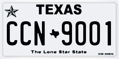 TX license plate CCN9001