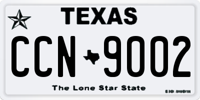 TX license plate CCN9002