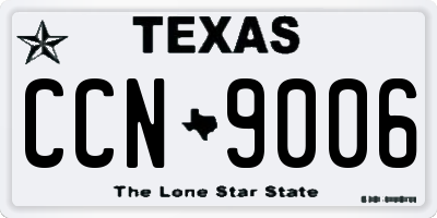 TX license plate CCN9006
