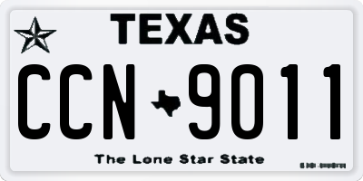 TX license plate CCN9011