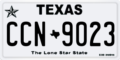 TX license plate CCN9023
