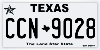 TX license plate CCN9028