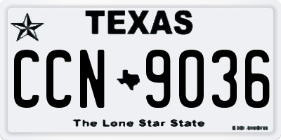 TX license plate CCN9036