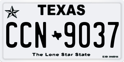 TX license plate CCN9037