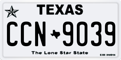 TX license plate CCN9039