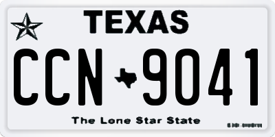 TX license plate CCN9041