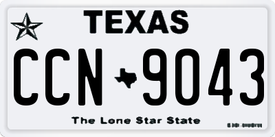 TX license plate CCN9043