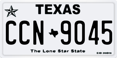 TX license plate CCN9045