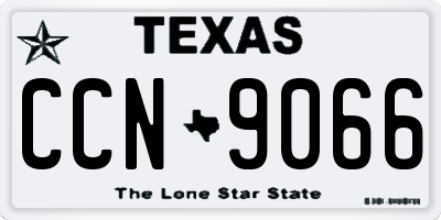 TX license plate CCN9066