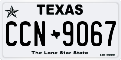 TX license plate CCN9067