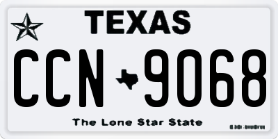 TX license plate CCN9068