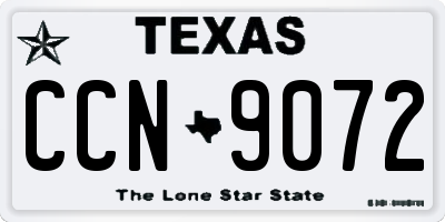 TX license plate CCN9072