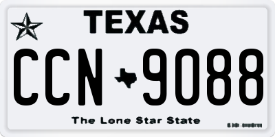 TX license plate CCN9088
