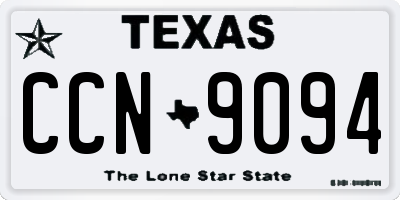 TX license plate CCN9094