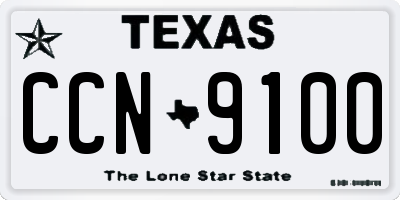 TX license plate CCN9100