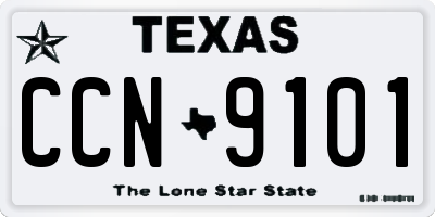 TX license plate CCN9101