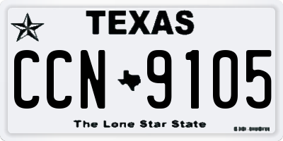TX license plate CCN9105