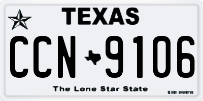 TX license plate CCN9106