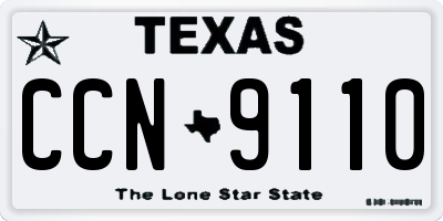 TX license plate CCN9110