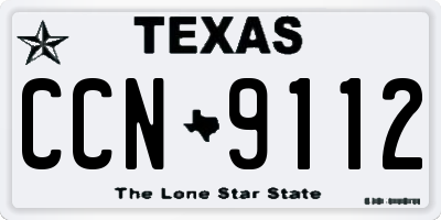TX license plate CCN9112