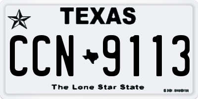 TX license plate CCN9113