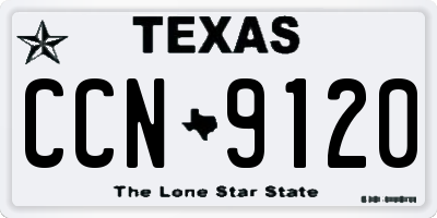 TX license plate CCN9120