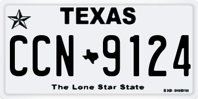 TX license plate CCN9124