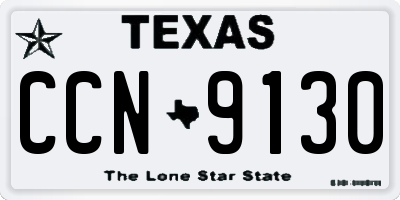 TX license plate CCN9130