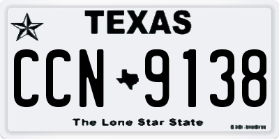 TX license plate CCN9138