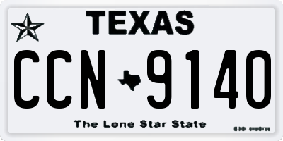 TX license plate CCN9140