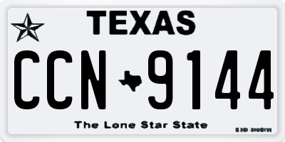 TX license plate CCN9144