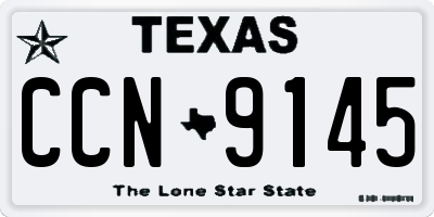 TX license plate CCN9145