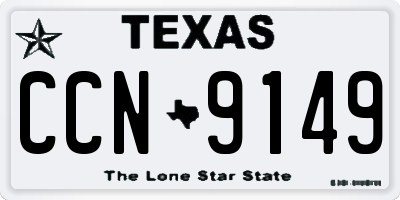 TX license plate CCN9149
