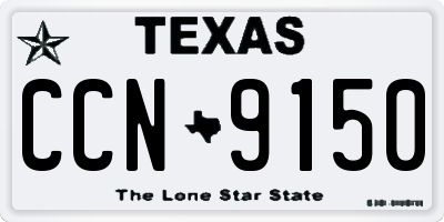 TX license plate CCN9150