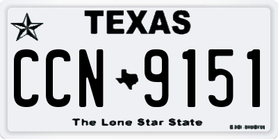TX license plate CCN9151