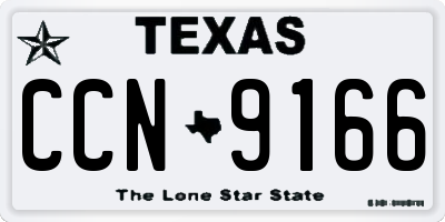 TX license plate CCN9166