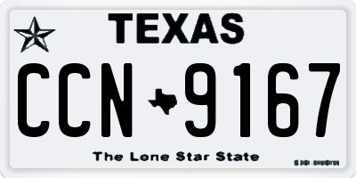 TX license plate CCN9167