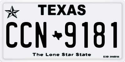 TX license plate CCN9181