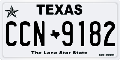 TX license plate CCN9182