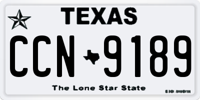 TX license plate CCN9189