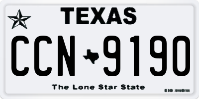 TX license plate CCN9190