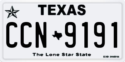 TX license plate CCN9191