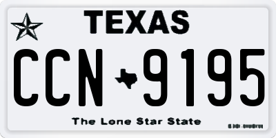 TX license plate CCN9195