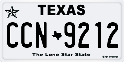 TX license plate CCN9212