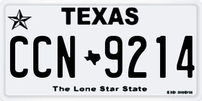 TX license plate CCN9214
